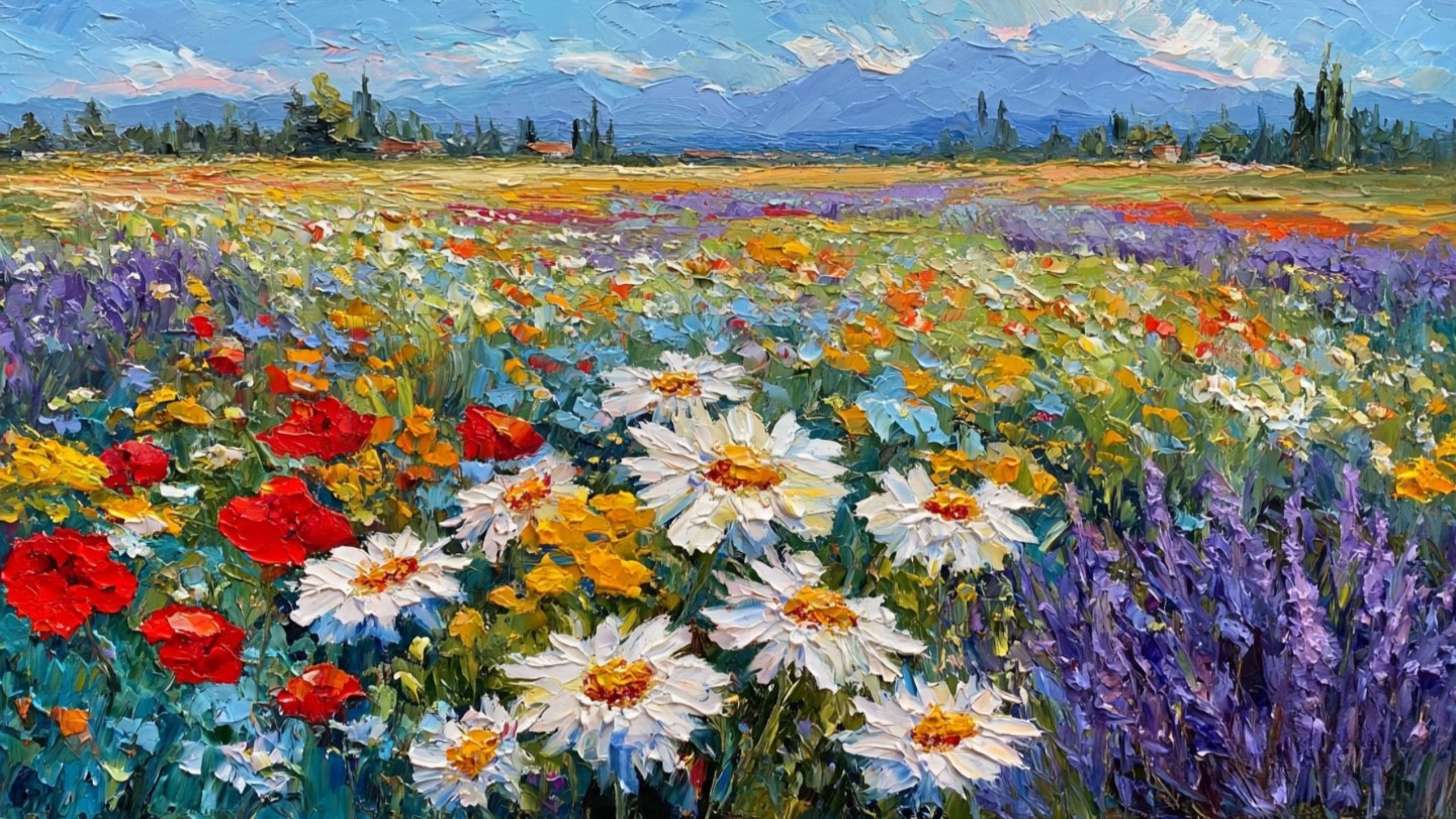 colorful wildflower landscape